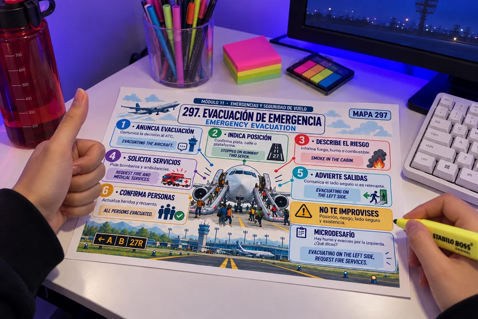 Estudio de procedimientos de emergencia y evacuación con mapas mentales